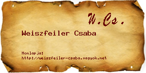 Weiszfeiler Csaba névjegykártya